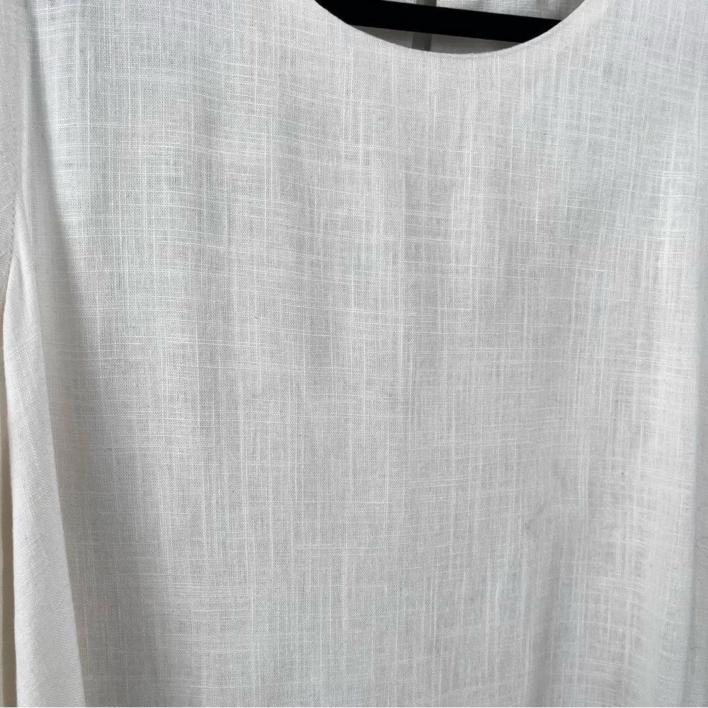 Label of Love Australia Linen Blend Dress L | Lagenlook Boho Coastal Midi Tank - Picture 7 of 9